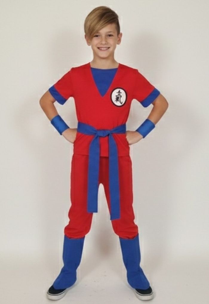 Déguisement Ninja Guerrier Rouge & Bleu 7 ans