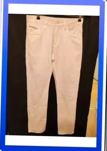 Pantalon blanc  droit lin W29 L 32