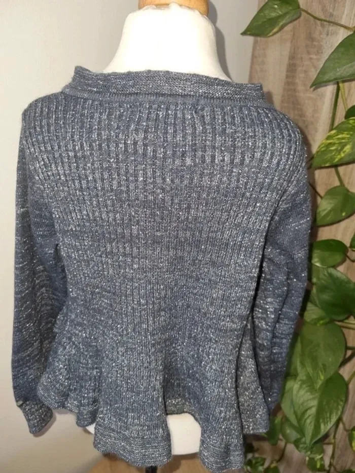 Gilet bleu métal taille 4 ans Little couture - photo numéro 3