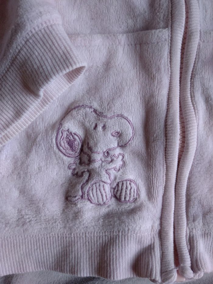 Gilet zippés avec capuche Fille 9/12 mois Snoopy H&M - photo numéro 3