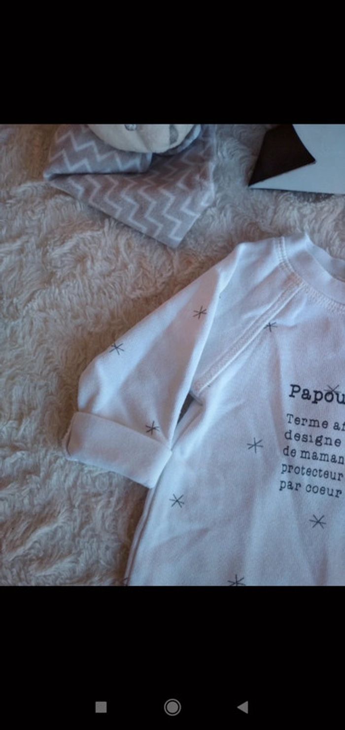 Pyjama combinaison sans pied été léger Mixte 1 mois Étoile Papa Papounet Gémo - photo numéro 3