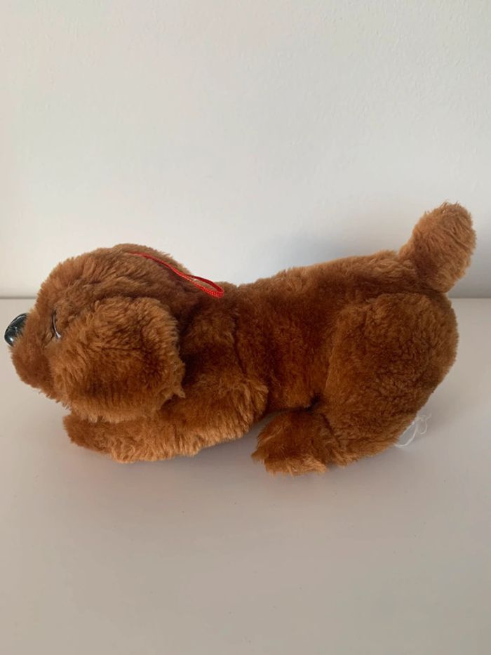 Peluche petit chien marron - photo numéro 2