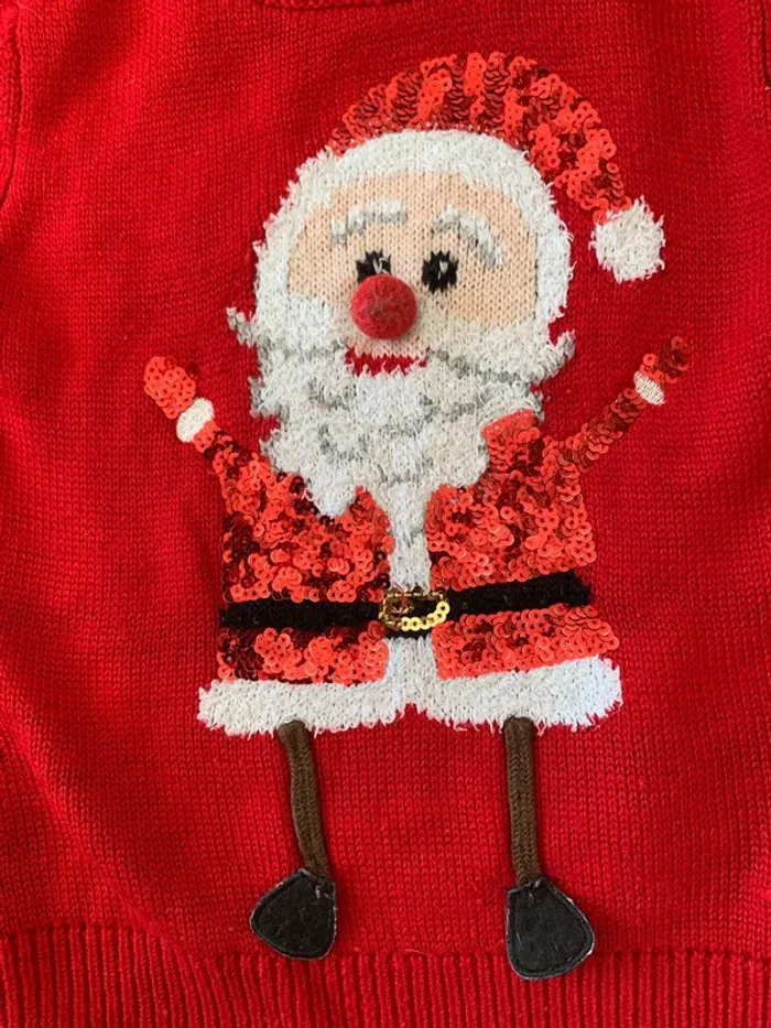 Pull de Noël sequins primark taille 3/4 ans - photo numéro 2