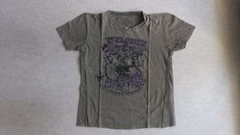 Maillot manches courtes "Liberto" kaki imprimé