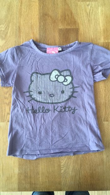 T-shirt manches courtes violet Hello Kitty