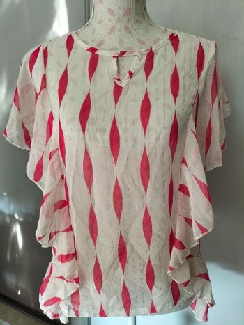 Chemisier blouse à volants 36