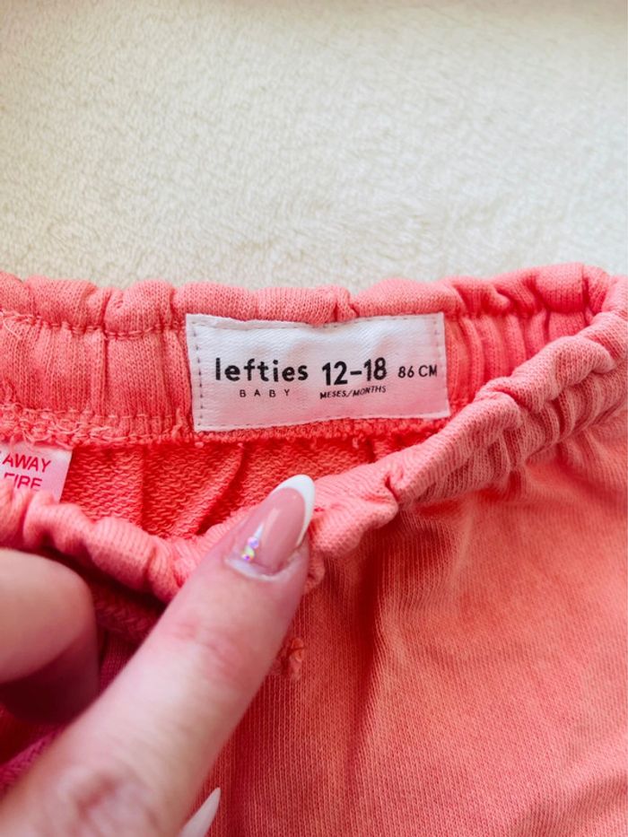Ensemble tee shirt et short couleur rose corail 12-18 mois 86cm Lefties - photo numéro 6
