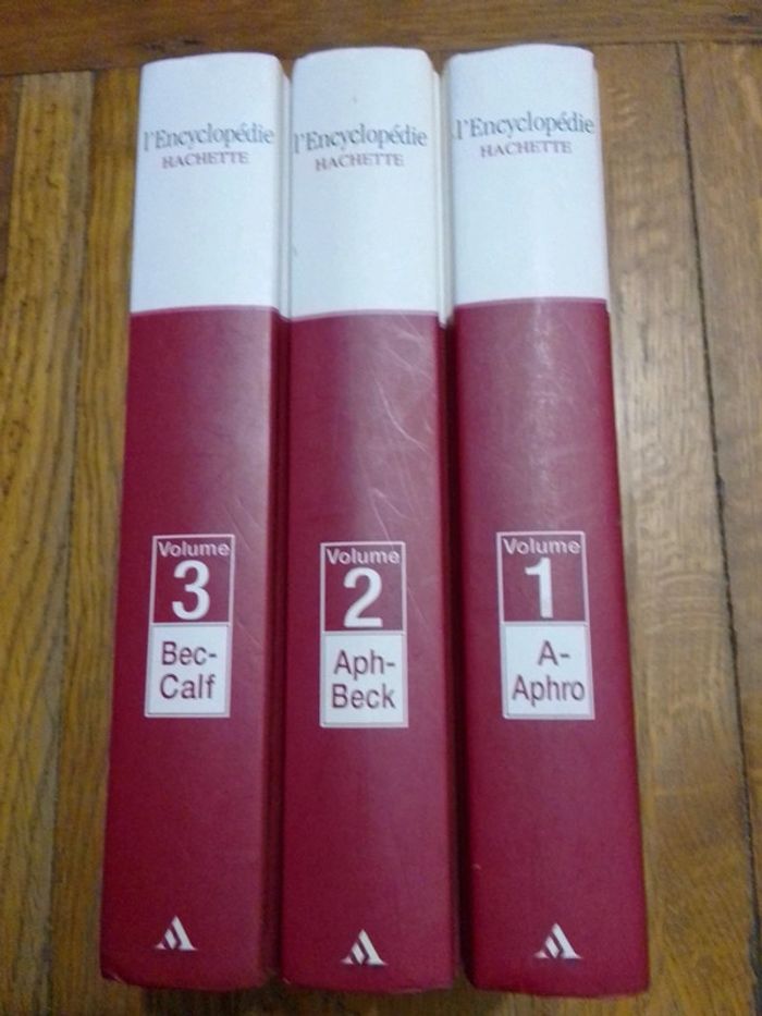 Hachette encyclopédie 3 tomes