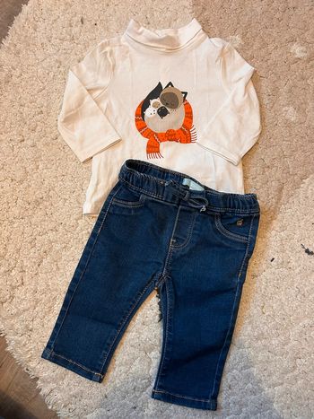 Ensemble Jean + T-shirt bébé fille