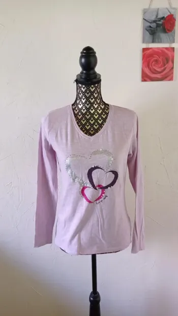 🌸T-shirt manches longues, TQF collection, taille 38 M