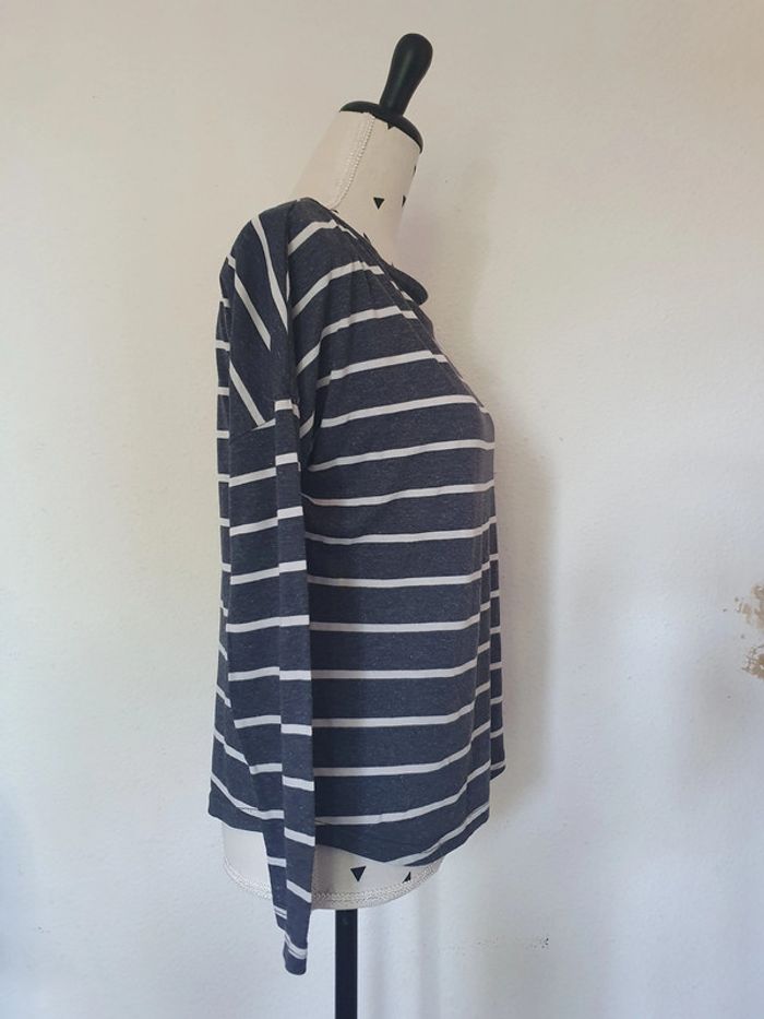 t shirt rayé manches longues taille 38 esmara - photo numéro 2