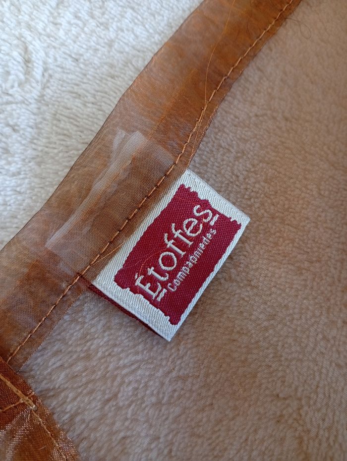 Rideau Voilage cuivrée. Étoffes - photo numéro 3