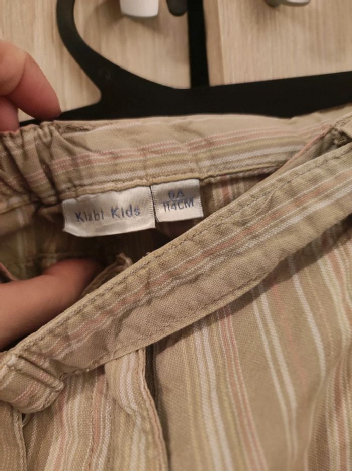 Pantalon plage beige rayés 6 ans Kiabi - photo numéro 4