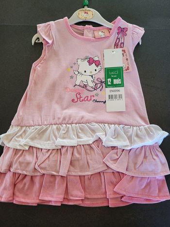 Robe hello Kitty rose  12 mois