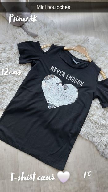 T-shirt manches courtes 12 ans primark