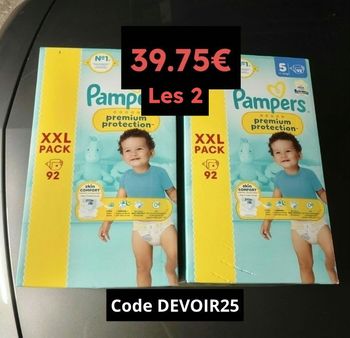 184 couches taille 5 premuim protection pampers