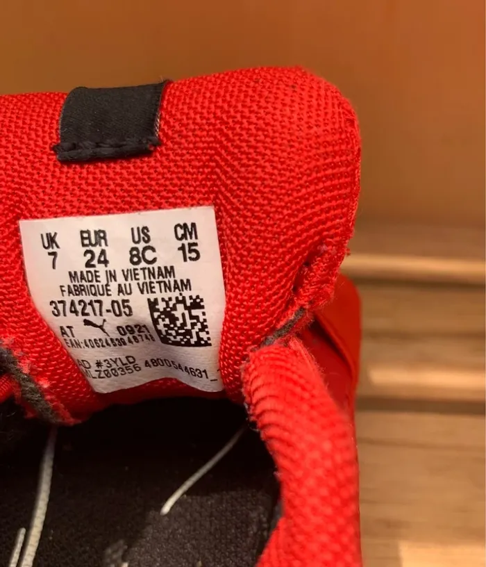 Puma rouges enfant – Pointure 24 – Bon état - photo numéro 6
