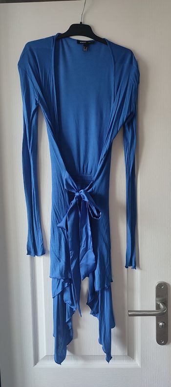Gilet long bleu électrique Mango taille s
