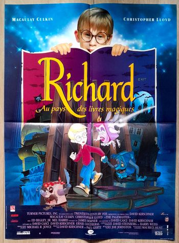Affiche film cinéma Richard au pays des livres magiques Macaulay Culkin