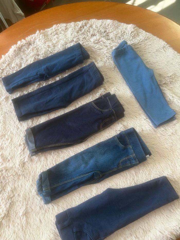 lots de 5 leggings et 1 jean