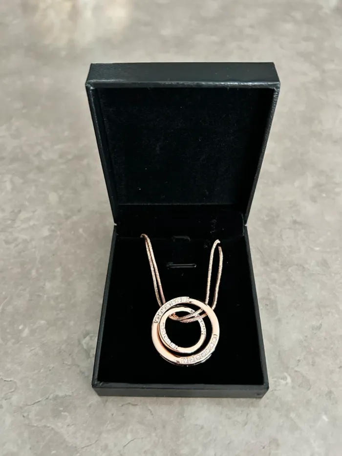 Collier Plaqué Or Rose et Oxyde de Zirconium - photo numéro 5