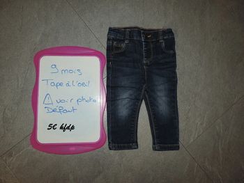 jeans tape à l'oeil taille 9 mois attention défaut voir photo