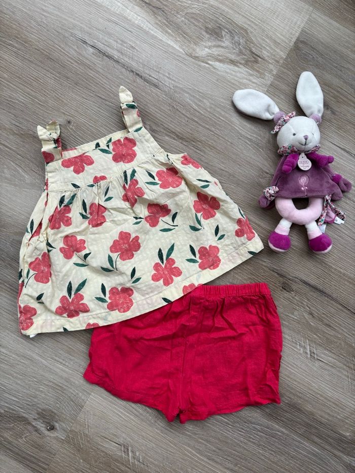 Ensemble blouse + short taille 24 mois - photo numéro 4