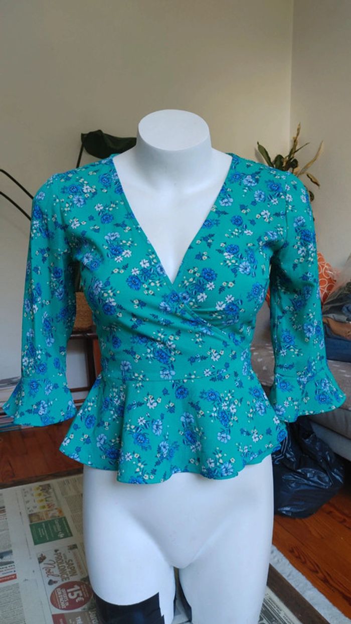 Blouse portefeuille décolleté - photo numéro 5