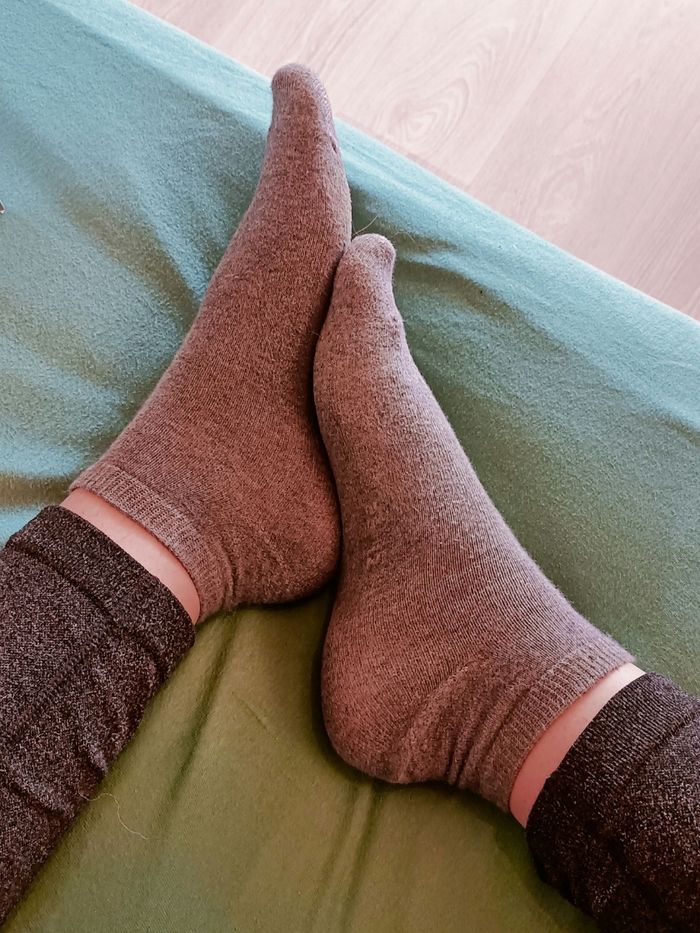 Chaussettes grises femme - photo numéro 2