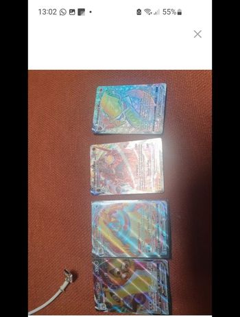 Lot de 4 cartes pokemon