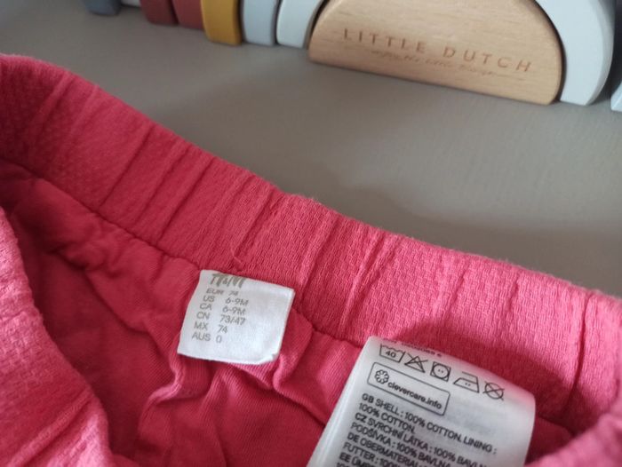 Ensemble t-shirt blanc et pantalon rose 9 mois - photo numéro 8