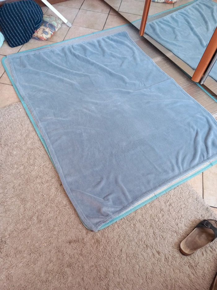 👧Plaid polaire bleu pétrole - photo numéro 2