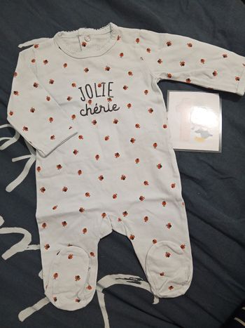 Pyjama "jolie chérie - coccinelle" _ 1 mois