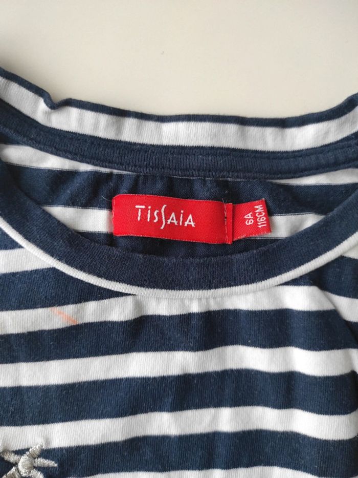 Tee-shirt rayures fille 6ans - photo numéro 3