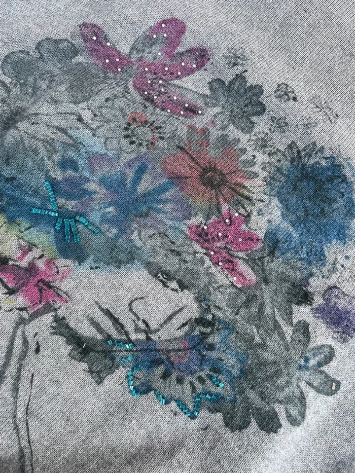 Pull gris avec fleur Kaporal - photo numéro 3