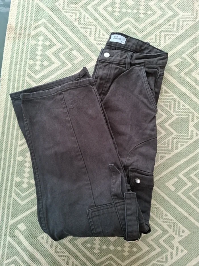 Jeans évasé cargo jennyfer T36 - photo numéro 2