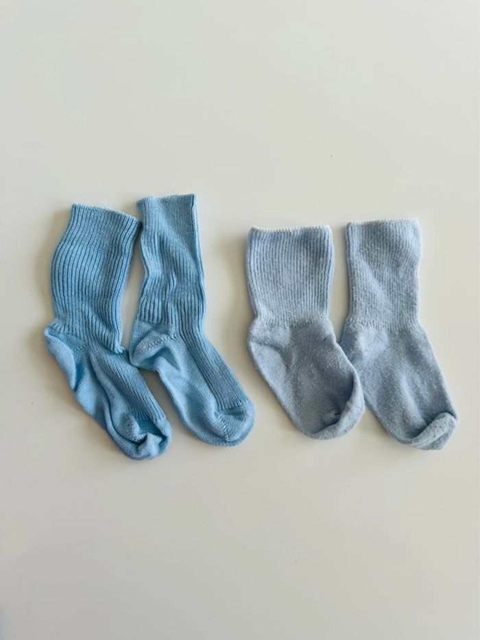 Lot de 2 paires de chaussettes hautes pour bébé - Taille 15/18