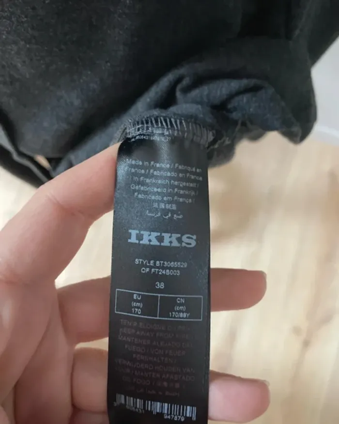 IKKS – Robe cache-cœur anthracite taille 38 - photo numéro 3