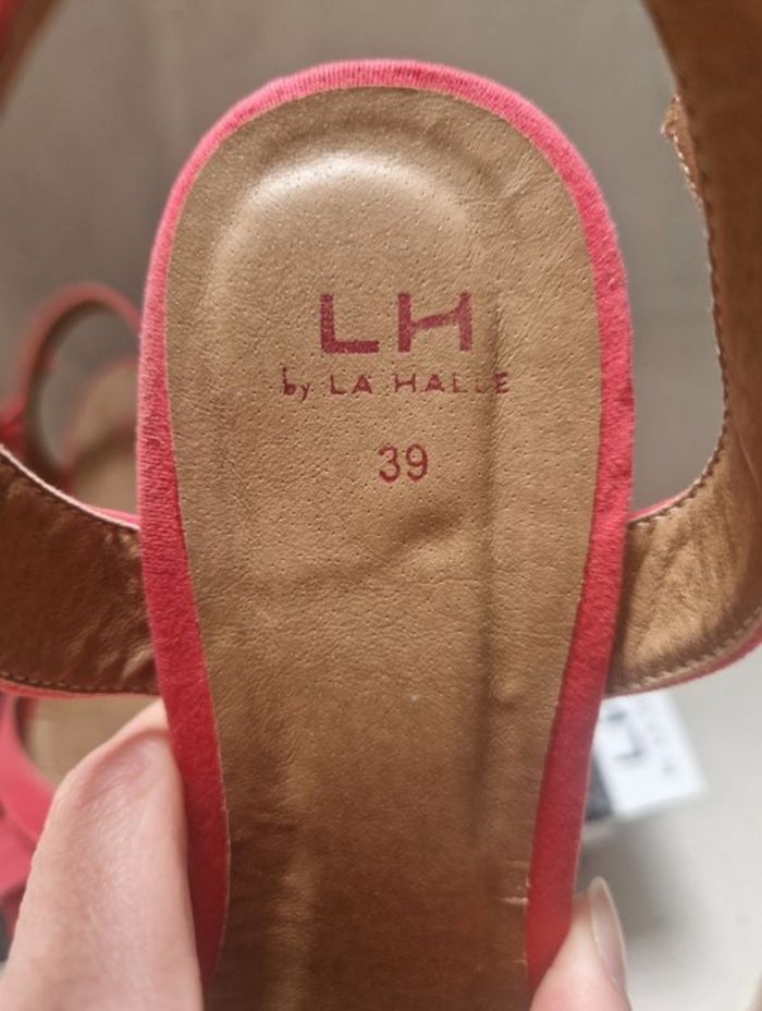 Neuf sandale compensé rose femme la halle pointure 39 - photo numéro 7
