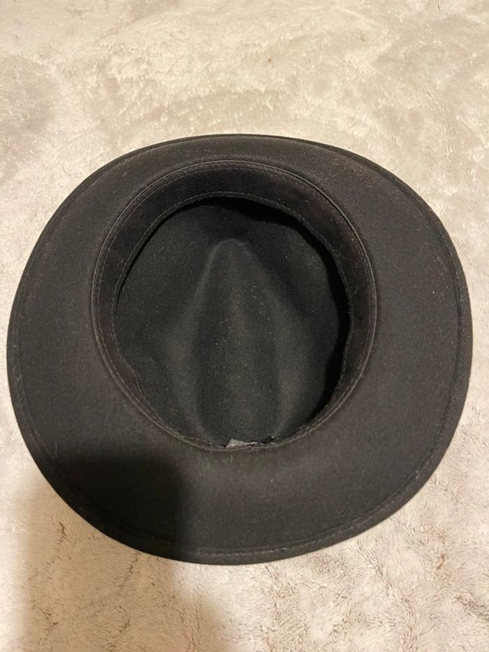 Chapeau en laine noire - 57 cm - photo numéro 3