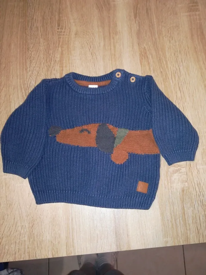 Lot d'un pull/un gilet 6 mois - photo numéro 2