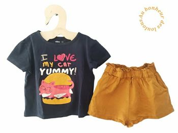 5 ans fille ensemble été gemo Teeshirt et short