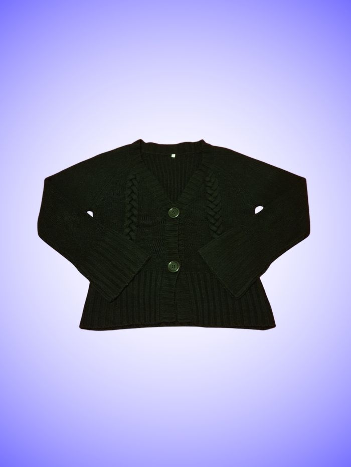 Gilet Cardigan Manches Larges Noir Taille 40 (L) Sans Marque