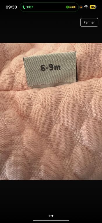 Veste 6 à 9 mois hiver automne