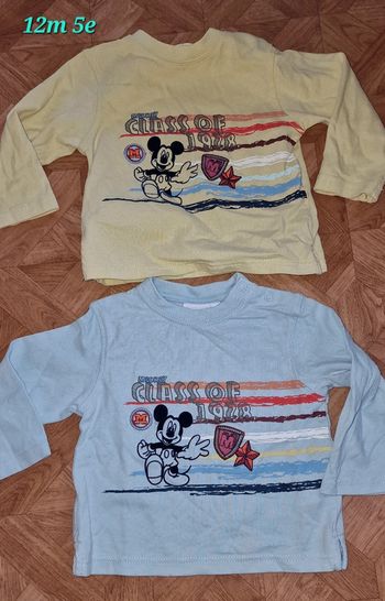 Lot 2maillot mickey 12mois