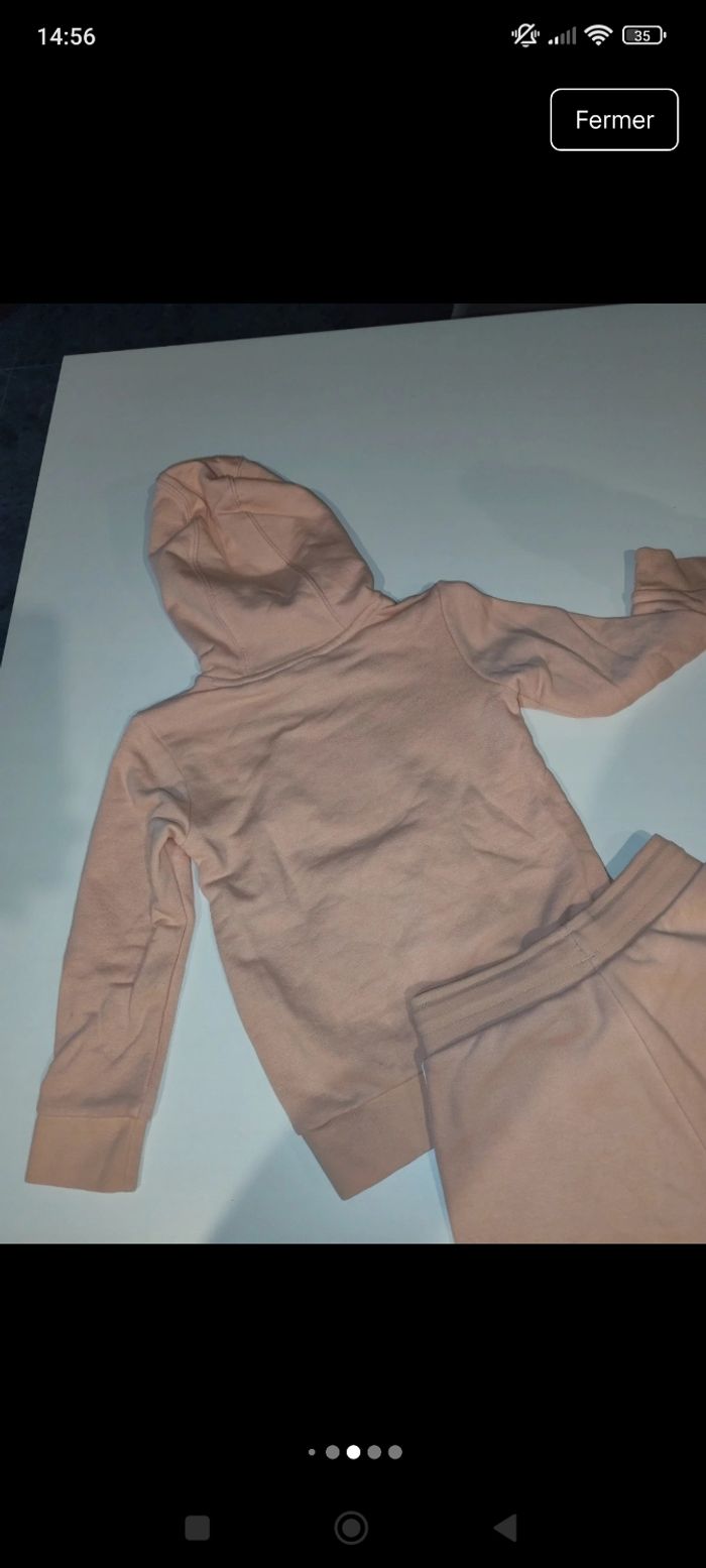 Ensemble jogging fille 4/5 ans rose - photo numéro 8