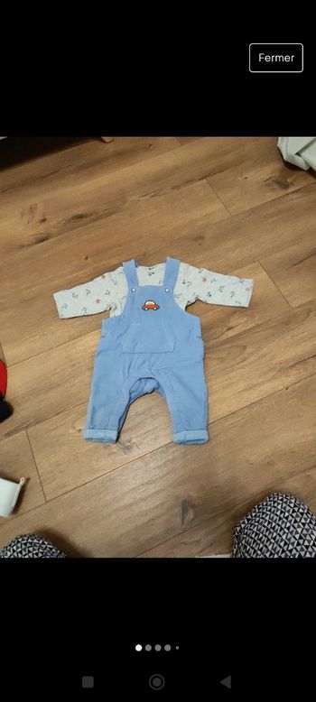 Ensemble salopette t-shirt orchestra 3 mois