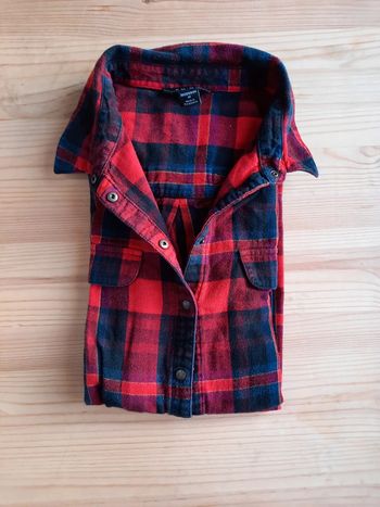 Chemise à carreaux rouge/bleu marine Amisu taille M