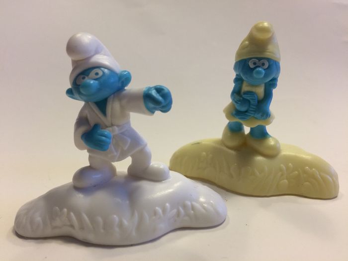 Figurine x2 lot Les Schtroumpfs - 2017