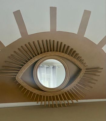 Miroir oeil rotin pretty wire